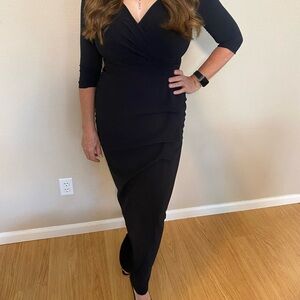 Chiara Boni La Petite Robe Side Ruffle Long Dress.